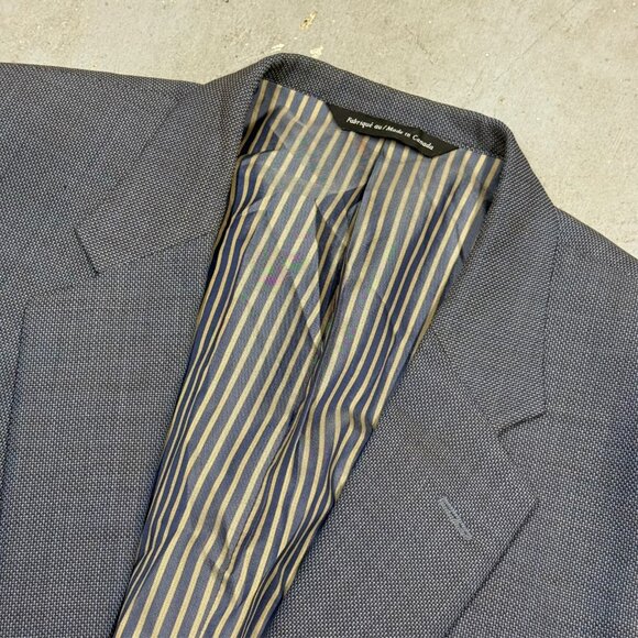 Coppley 1881 Blazer Iridescente Wool Sport Coat Birdseye Blue 46L - Picture 5 of 9